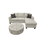 2083 small sofa sectional with flip chaise in cream