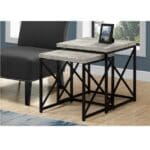 nesting tables - grey:black