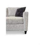 custom made sofa sectional arm style in beige fabric with dark brown throw pillow
