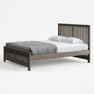 storm colour solid wood shaker bed frame