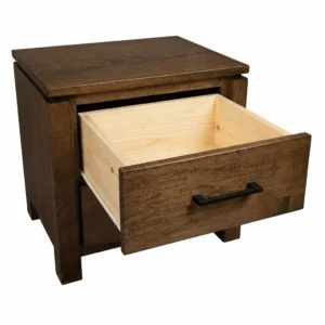 1313 2 drawer night table open drawer