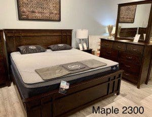 2300 custom maple bedroom furniture kelowna in a room set up