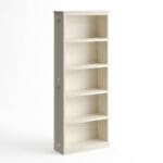 tall solid wood bookcase in cloud finish