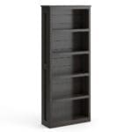 tall solid wood bookcase in espresso finish