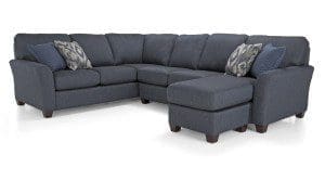 2A1 U shaped Sectional dark grey fabric