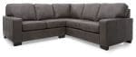 3A Alessandra corner sectional in top grain brown leather