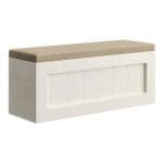 cloud finish storage bench with fabric