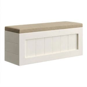 cloud finish storage bench with fabric