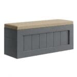 graphite storage bench with fabric