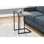 WIDE C TABLE -RECLAIMED GREY AND BLACK