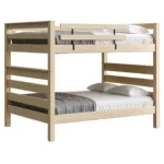 unfinished queen over queen timber frame bunk bed
