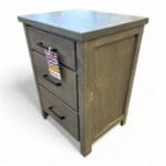 PINEWOOD NIGHT TABLE SIDE VIEW - MADE IN CANADA - ALL REAL WOOD