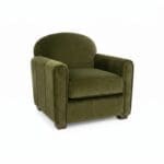 a dark green tub chair with custom made wood legs 2659F Chair by Decor-Rest