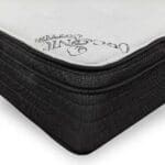 the corner of a hand made canadian mattress from Restwell